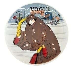 Seymour Mann Vogue Covers Vintage 1977 Art Deco Fashion Plate Jewelry Tray